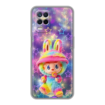 Силиконовый чехол на Realme Narzo 30 5G с принтом Labubu Лабубу Силиконовый чехол на Realme Narzo 30 5G с принтом Labubu Лабубу