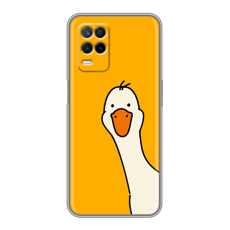 Силиконовый чехол на Realme Narzo 30 5G с принтом Утка Силиконовый чехол на Realme Narzo 30 5G с принтом Утка