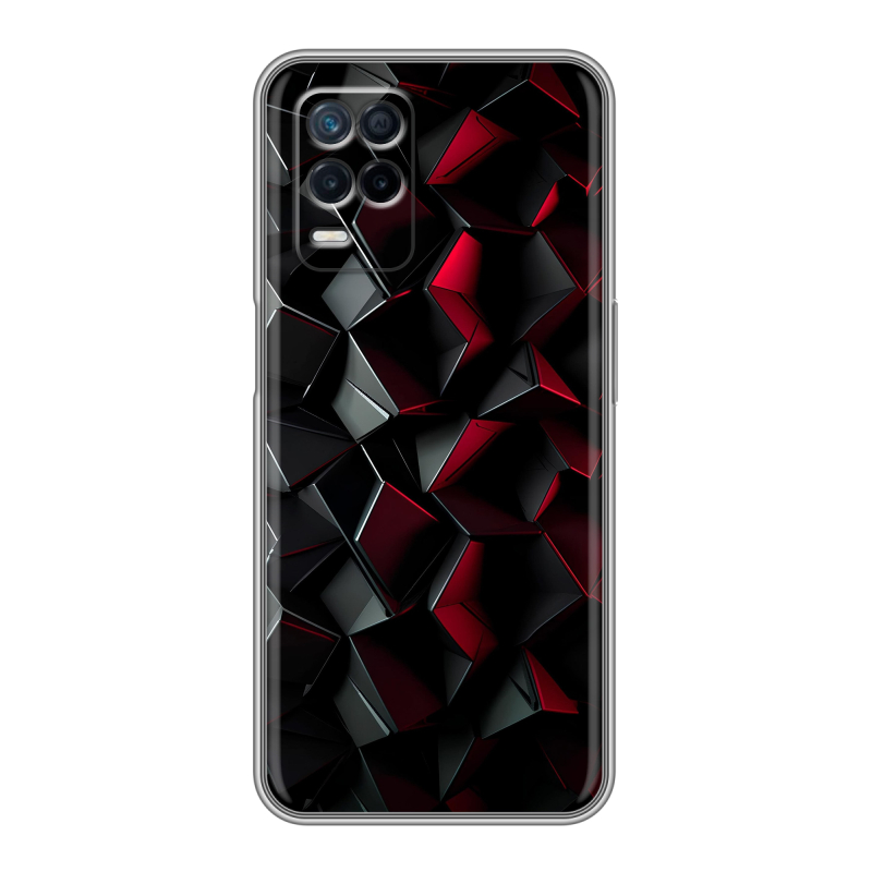 Силиконовый противоударный чехол на Realme Narzo 30 5G с принтом Абстракция Силиконовый противоударный чехол на Realme Narzo 30 5G с принтом Абстракция