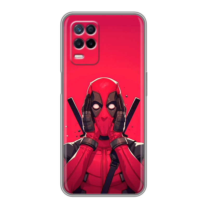 Силиконовый чехол на Realme Narzo 30 5G с принтом Дедпул Deadpool Силиконовый чехол на Realme Narzo 30 5G с принтом Дедпул Deadpool