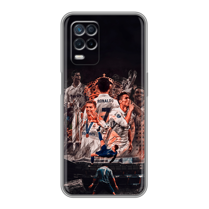 Силиконовый чехол на Realme Narzo 30 5G с принтом Реал Роналдо Real Ronaldo Силиконовый чехол на Realme Narzo 30 5G с принтом Реал Роналдо Real Ronaldo