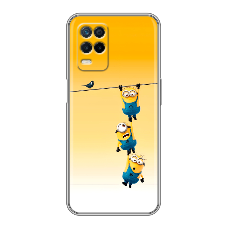 Силиконовый чехол на Realme Narzo 30 5G с принтом Миньоны Силиконовый чехол на Realme Narzo 30 5G с принтом Миньоны