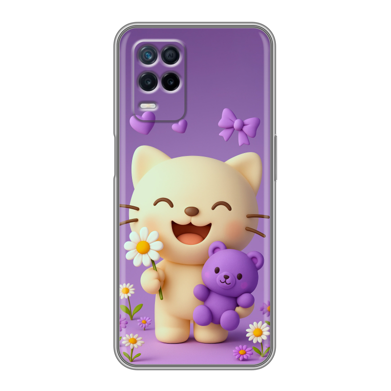 Силиконовый чехол на Realme Narzo 30 5G с принтом для девочек Силиконовый чехол на Realme Narzo 30 5G с принтом для девочек