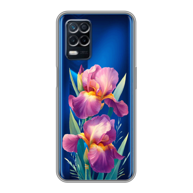 Силиконовый чехол на Realme Narzo 30 5G с принтом Цветы орхидеи Силиконовый чехол на Realme Narzo 30 5G с принтом Цветы орхидеи