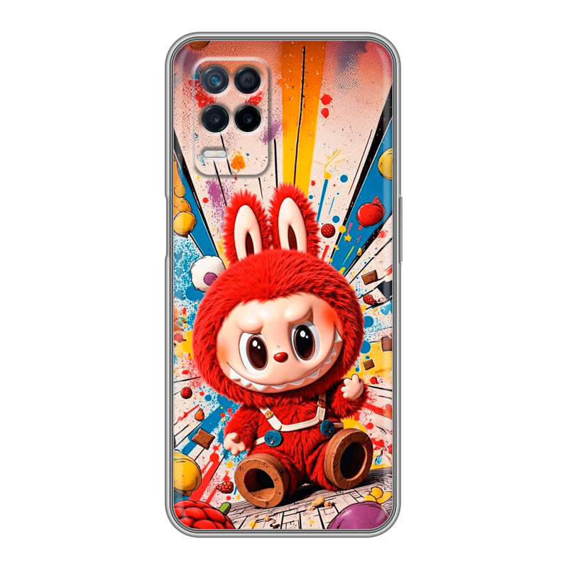 Силиконовый чехол на Realme Narzo 30 5G с принтом Labubu Лабубу Силиконовый чехол на Realme Narzo 30 5G с принтом Labubu Лабубу