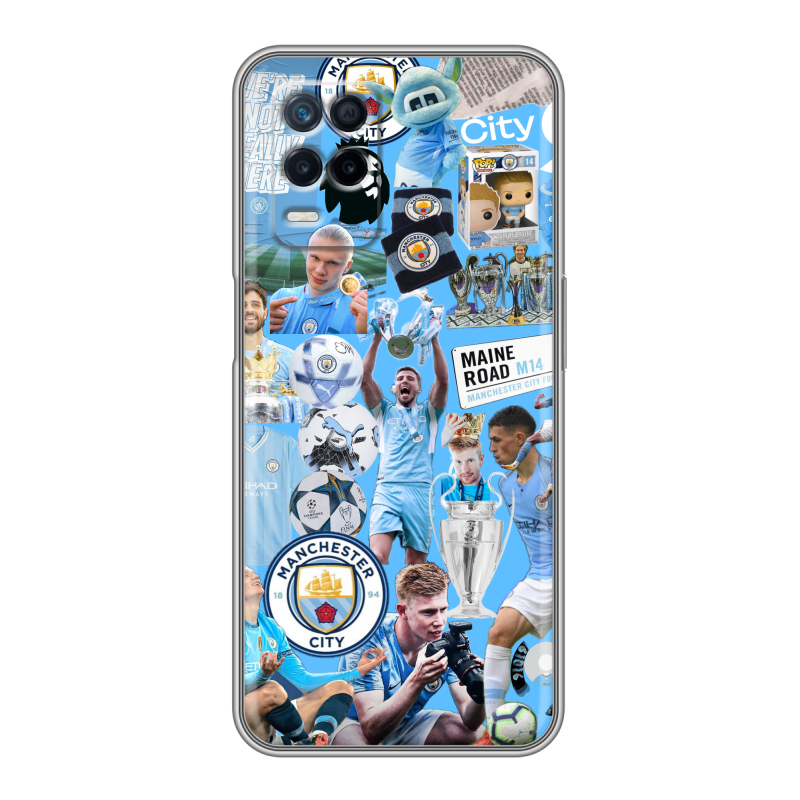 Силиконовый чехол на Realme Narzo 30 5G с принтом Man City Манчестер Сити Силиконовый чехол на Realme Narzo 30 5G с принтом Man City Манчестер Сити