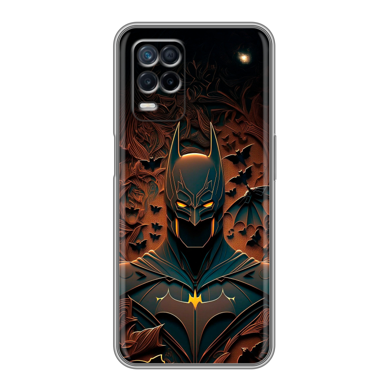 Силиконовый чехол на Realme Narzo 30 5G с принтом Batman Бэтмен Силиконовый чехол на Realme Narzo 30 5G с принтом Batman Бэтмен