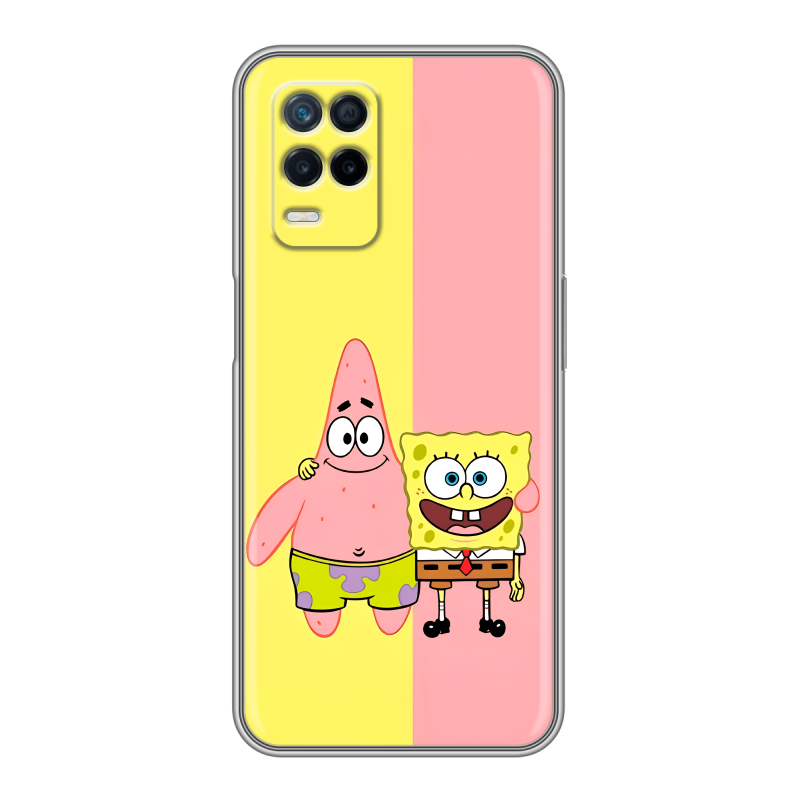 Силиконовый чехол на Realme Narzo 30 5G с принтом Спанч боб Спанчбоб Силиконовый чехол на Realme Narzo 30 5G с принтом Спанч боб Спанчбоб