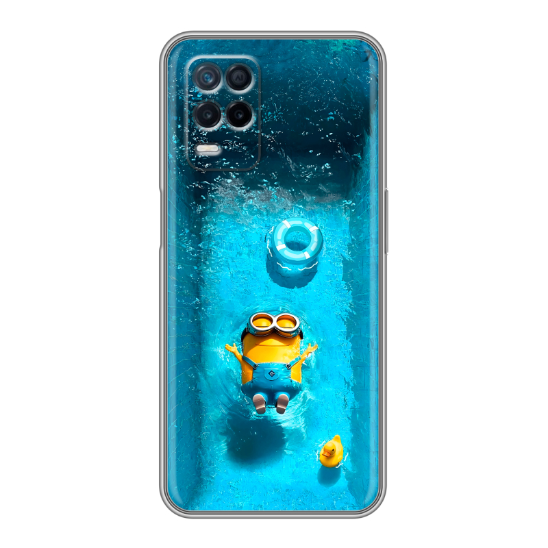 Силиконовый чехол на Realme Narzo 30 5G с принтом Миньоны Силиконовый чехол на Realme Narzo 30 5G с принтом Миньоны