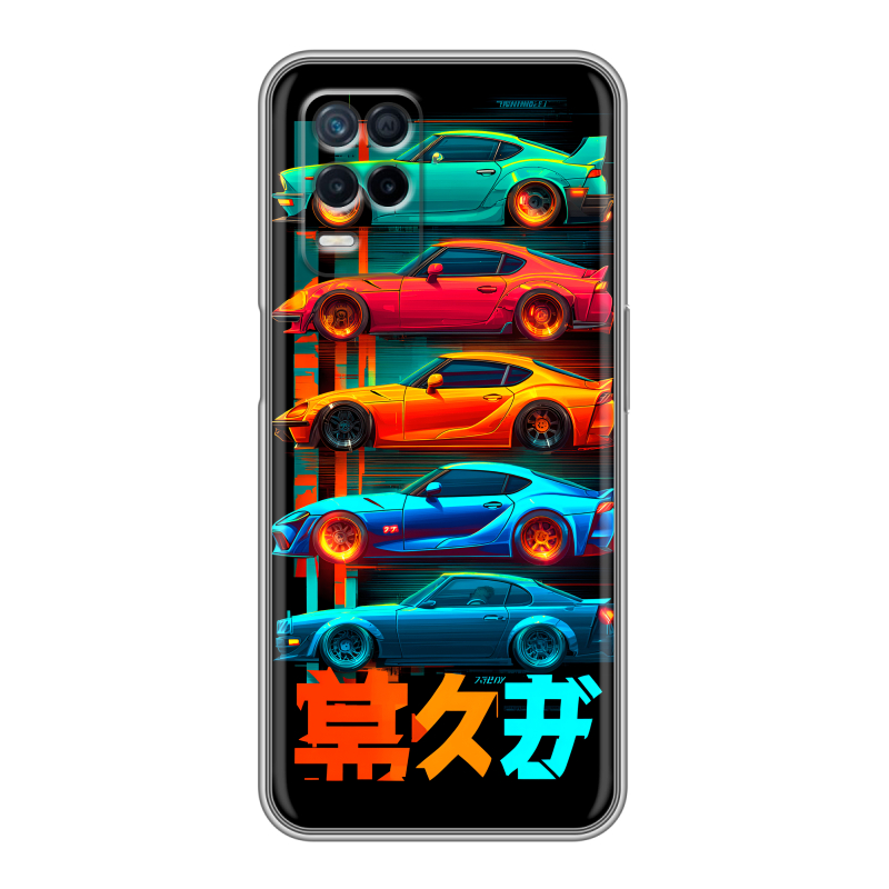 Силиконовый чехол на Realme Narzo 30 5G с принтом машины тачки Силиконовый чехол на Realme Narzo 30 5G с принтом машины тачки