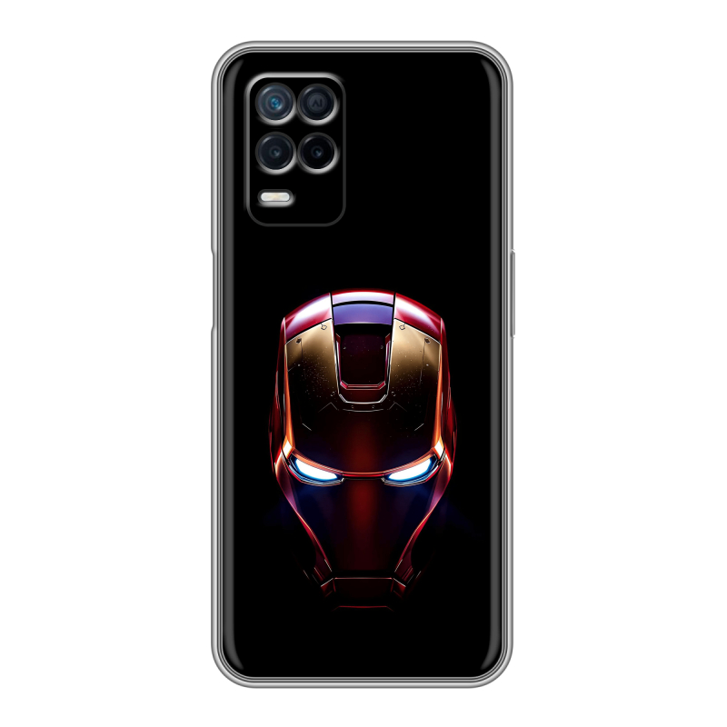 Силиконовый чехол на Realme Narzo 30 5G с принтом IronMan Железный человек Силиконовый чехол на Realme Narzo 30 5G с принтом IronMan Железный человек