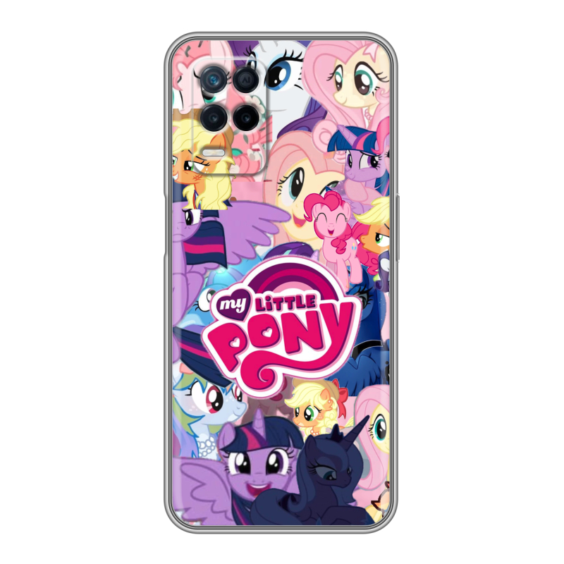 Силиконовый противоударный чехол на Realme Narzo 30 5G с принтом My little pony Дружба чудо Силиконовый противоударный чехол на Realme Narzo 30 5G с принтом My little pony Дружба чудо