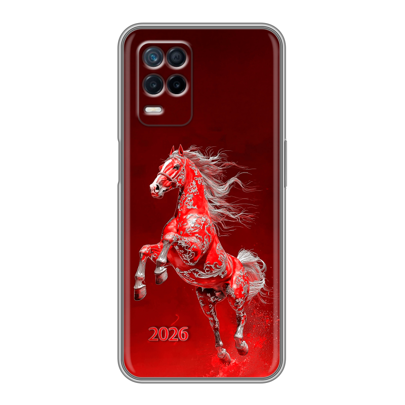Силиконовый чехол на Realme Narzo 30 5G с принтом Новый год Силиконовый чехол на Realme Narzo 30 5G с принтом Новый год