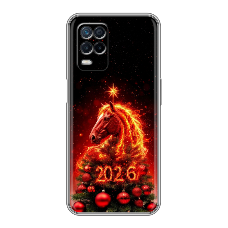 Силиконовый чехол на Realme Narzo 30 5G с принтом Новый год Силиконовый чехол на Realme Narzo 30 5G с принтом Новый год