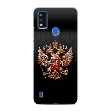 Силиконовый чехол на ZTE Blade A51 с принтом Герб России