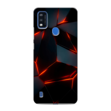 Силиконовый чехол на ZTE Blade A51 с принтом Яркие абстракции