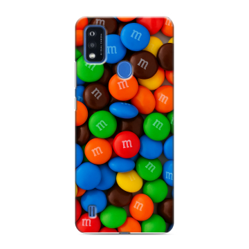 Силиконовый чехол на ZTE Blade A51 с принтом Конфеты