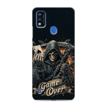 Силиконовый чехол на ZTE Blade A51 с принтом Скелет карты Силиконовый чехол на ZTE Blade A51 с принтом Скелет карты