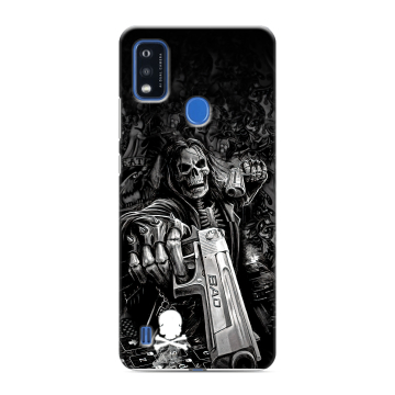 Силиконовый чехол на ZTE Blade A51 с принтом Скелет Силиконовый чехол на ZTE Blade A51 с принтом Скелет