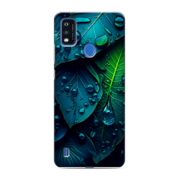 Силиконовый чехол на ZTE Blade A51 с принтом Листья