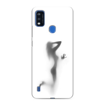 Силиконовый чехол на ZTE Blade A51 с принтом Силуэт