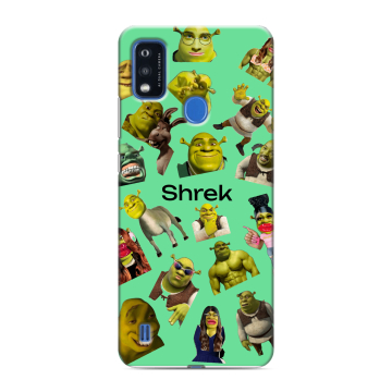 Силиконовый чехол на ZTE Blade A51 с принтом Шрек Shrek