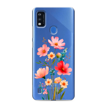 Силиконовый чехол на ZTE Blade A51 с принтом Цветы