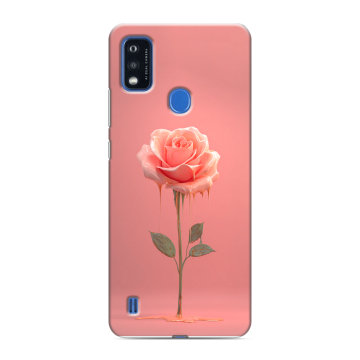 Силиконовый чехол на ZTE Blade A51 с принтом Розовая роза