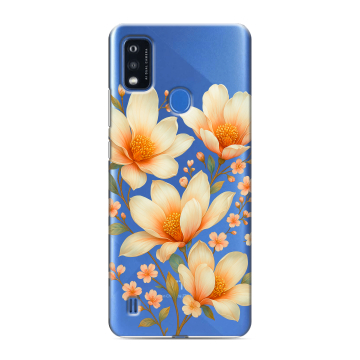 Силиконовый чехол на ZTE Blade A51 с принтом Цветы