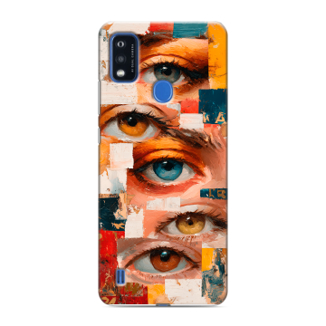 Силиконовый чехол на ZTE Blade A51 с принтом Модный принт