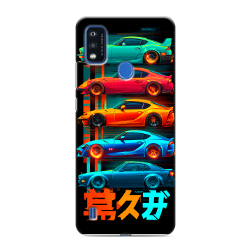 Силиконовый чехол на ZTE Blade A51 с принтом машины тачки