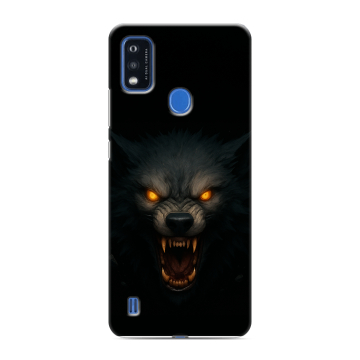 Силиконовый чехол на ZTE Blade A51 с принтом Волк