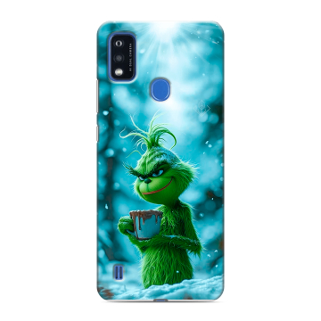 Силиконовый чехол на ZTE Blade A51 с принтом Новый год гринч