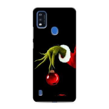 Силиконовый чехол на ZTE Blade A51 с принтом Новый год Гринч