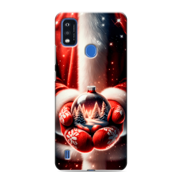 Силиконовый чехол на ZTE Blade A51 с принтом Новый год