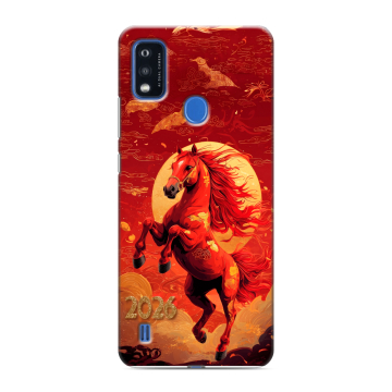 Силиконовый чехол на ZTE Blade A51 с принтом Новый год