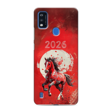 Силиконовый чехол на ZTE Blade A51 с принтом Новый год