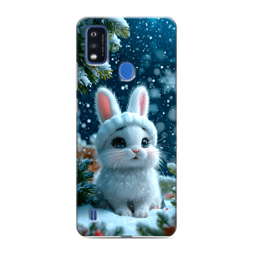 Силиконовый чехол на ZTE Blade A51 с принтом Новый год