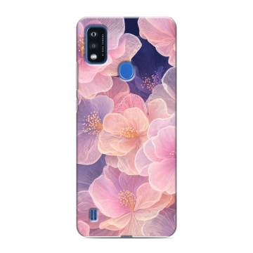 Силиконовый чехол на ZTE Blade A51 с принтом женский