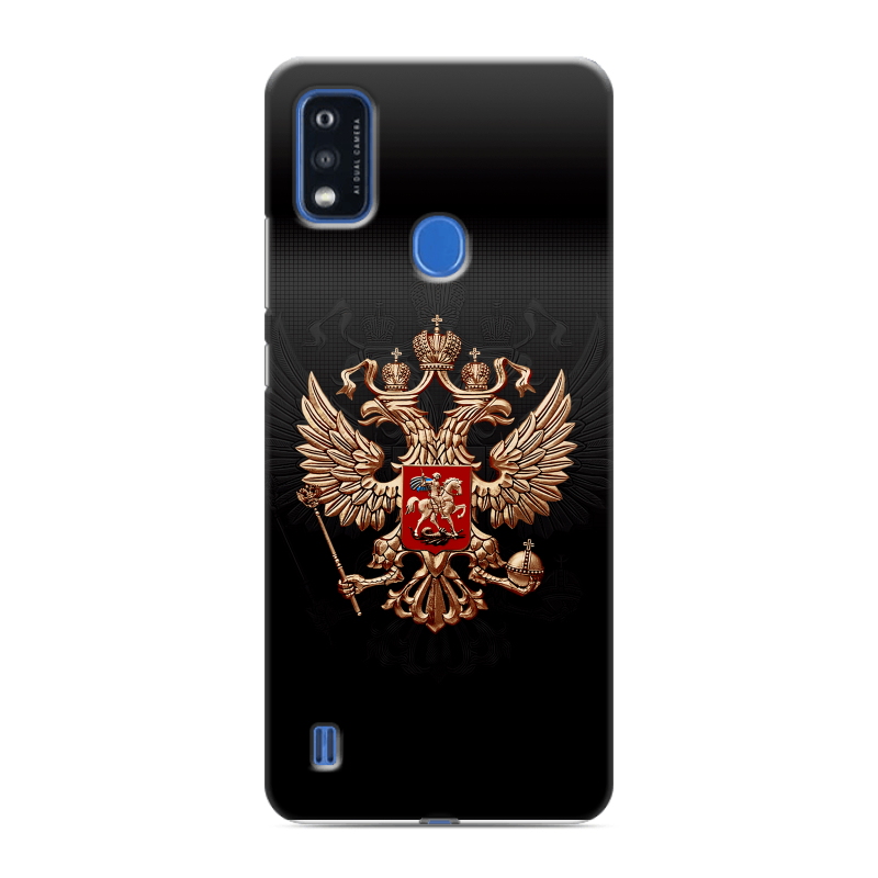Силиконовый чехол на ZTE Blade A51 с принтом Герб России Силиконовый чехол на ZTE Blade A51 с принтом Герб России