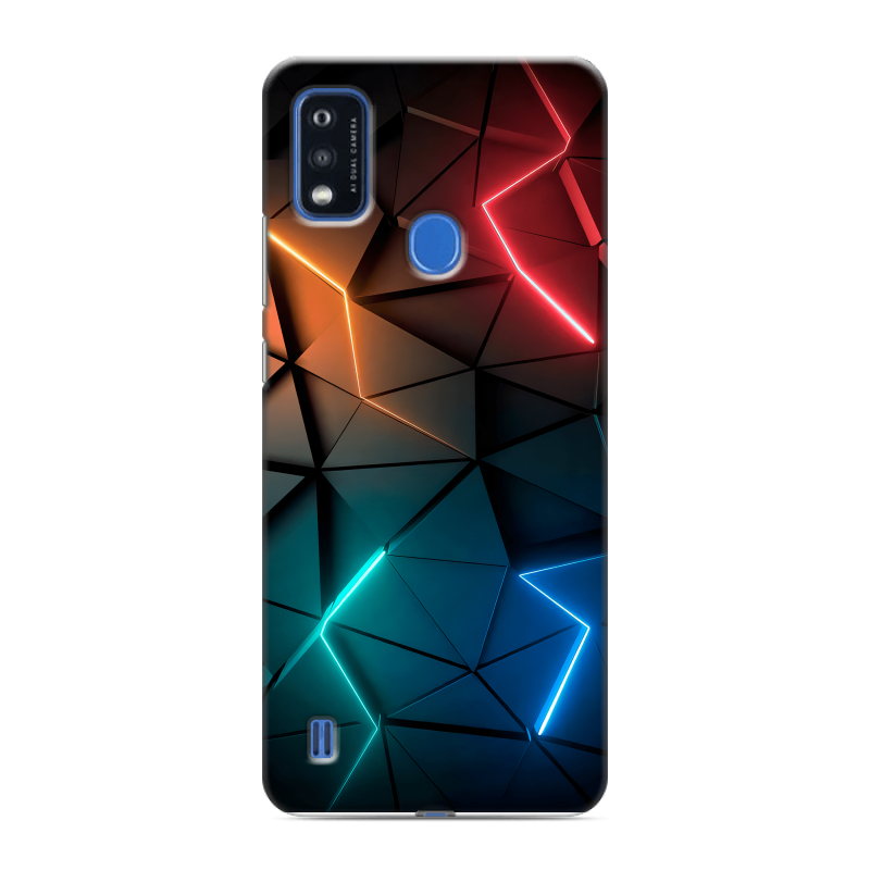 Силиконовый чехол на ZTE Blade A51 с принтом Абстракция неон Силиконовый чехол на ZTE Blade A51 с принтом Абстракция неон