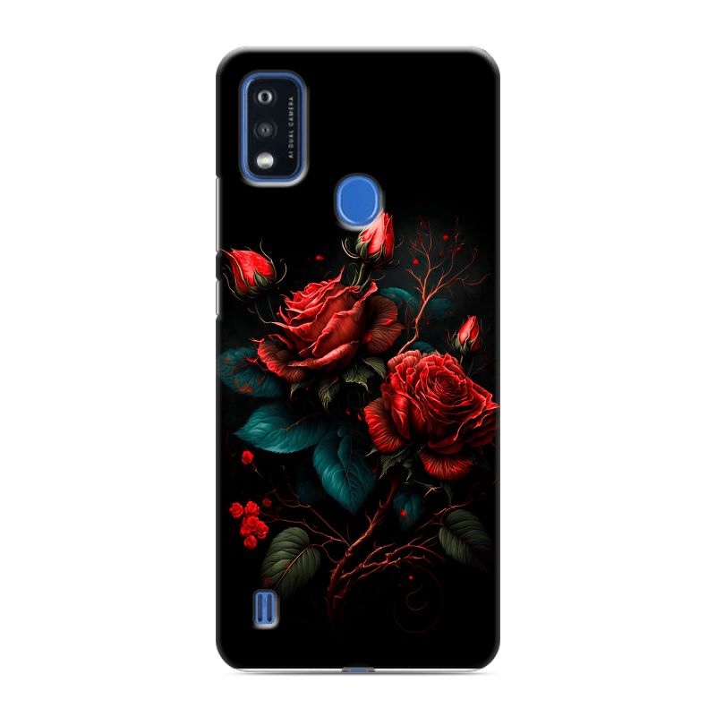 Силиконовый чехол на ZTE Blade A51 с принтом Розы красные Силиконовый чехол на ZTE Blade A51 с принтом Розы красные