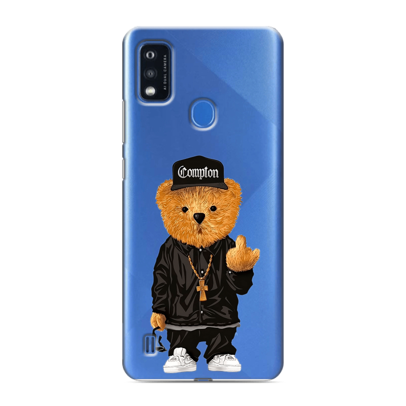 Силиконовый чехол на ZTE Blade A51 с принтом Плюшевый медведь Силиконовый чехол на ZTE Blade A51 с принтом Плюшевый медведь