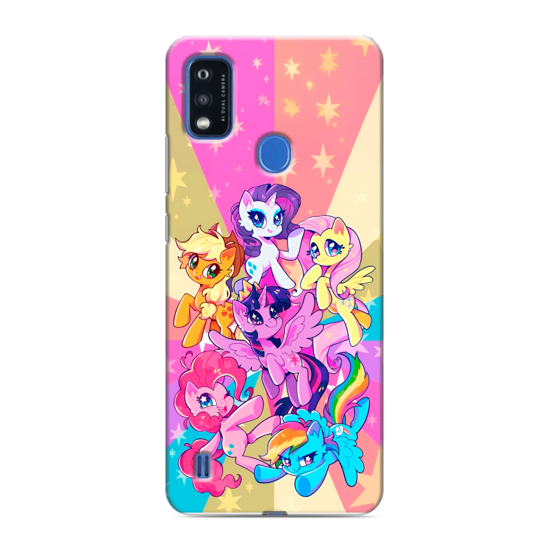 Силиконовый чехол на ZTE Blade A51 с принтом My little pony Дружба чудо Силиконовый чехол на ZTE Blade A51 с принтом My little pony Дружба чудо