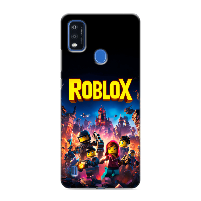 Силиконовый чехол на ZTE Blade A51 с принтом Roblox Роблокс Силиконовый чехол на ZTE Blade A51 с принтом Roblox Роблокс