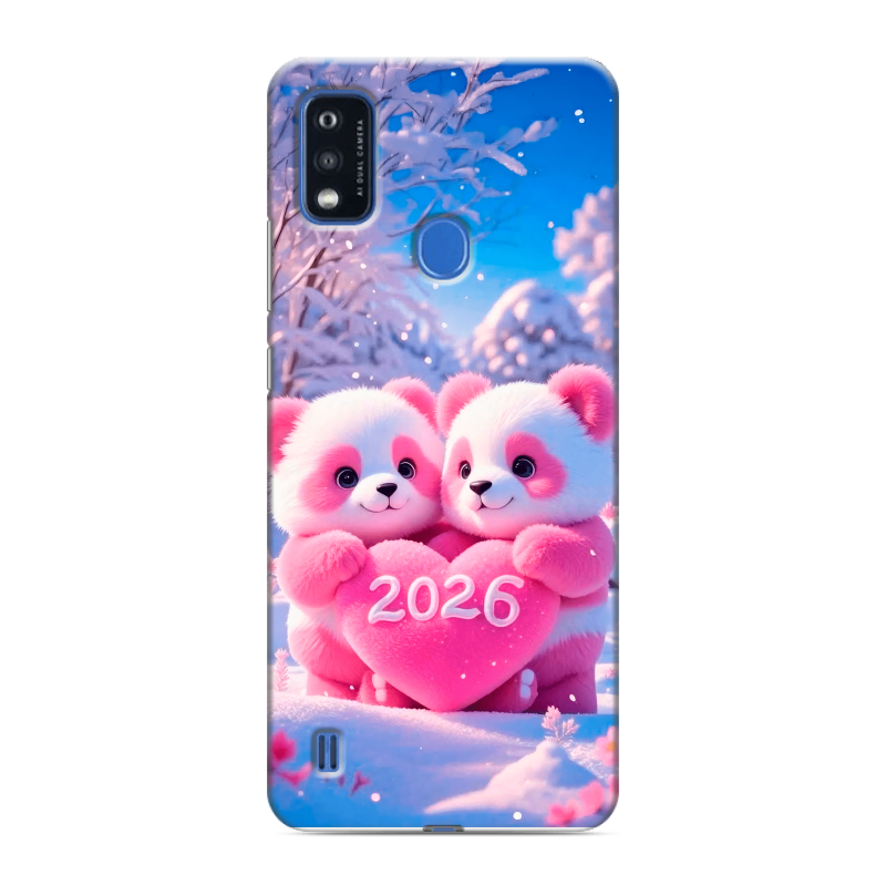 Силиконовый чехол на ZTE Blade A51 с принтом Новый год Силиконовый чехол на ZTE Blade A51 с принтом Новый год