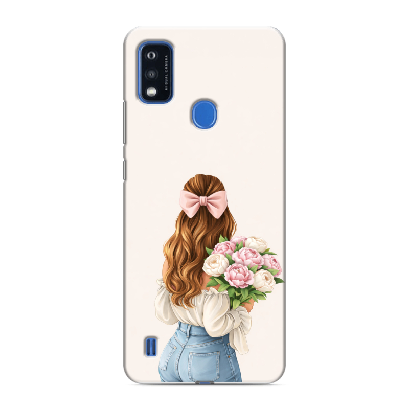 Силиконовый чехол на ZTE Blade A51 с принтом женский Силиконовый чехол на ZTE Blade A51 с принтом женский