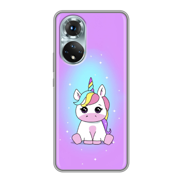 Силиконовый чехол на Huawei Honor 50 с принтом Единорог Силиконовый чехол на Huawei Honor 50 с принтом Единорог