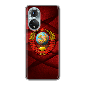 Силиконовый чехол на Huawei Honor 50 с принтом Герб СССР Силиконовый чехол на Huawei Honor 50 с принтом Герб СССР