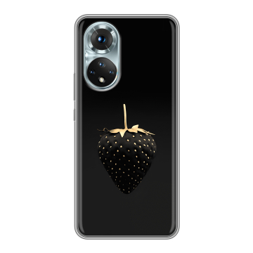 Силиконовый чехол на Huawei Honor 50 с принтом Черная клубника Силиконовый чехол на Huawei Honor 50 с принтом Черная клубника